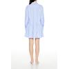 Forever 21 Womens Striped Poplin Shirt Dress(Light Blue)