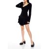 Forever 21 Women’s Tiered Bell-Sleeve Mini Dress(Black)