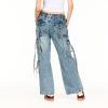 Forever 21 Womens Y2k-Inspired Cargo Jeans from Bdg(Blue)