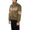 Forever 21 mens Colorblock Funnel Neck Puffer Jacket(Olive/Multi)