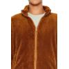 Forever 21 mens Faux Shearling Zip-up Shacket(Coffee)