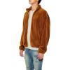 Forever 21 mens Faux Shearling Zip-up Shacket(Coffee)