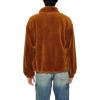 Forever 21 mens Faux Shearling Zip-up Shacket(Coffee)