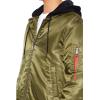 Forever 21 mens Hooded Cargo Bomber Jacket(Olive/Black)