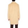 Forever 21 mens Notched Double-breasted Coat(Camel)