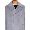 Forever 21 mens Notched Double-breasted Coat(Grey)