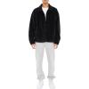 Forever 21 mens Plush Drop-sleeve Shacket(Black)