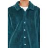 Forever 21 mens Plush Drop-sleeve Shacket(Sea Green)