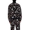 Forever 21 mens Sequin Floral Bomber Jacket(Black/Multi)