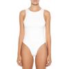 Forever 21 womens Contour Sculpt Sleeveless Fitted Bodysuit(White)