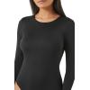 Forever 21 womens Fitted Long-sleeve Bodysuit(Black)