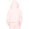 Forever 21 womens Full Zip Front Sweatshirt With Drawstring Hood(Pink)