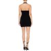 Forever 21 womens Halter M-slit Mini Dress(Black)