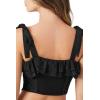 Forever 21 womens Lace Tie-strap Corset Top(Black)
