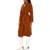 Forever 21 womens Tie-waist Trench Wrap Coat(Root Beer)