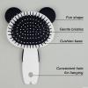 Hairbrush – 1pc Cute Animal Character Hairbrush, Comfort & Control Cushion Hair Brush w/Gentle Bristles, Cushion Base, and Animal Ears (BLACK CAT)(PANDA)