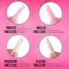 Perfect Brow Kit – 4pk Soft Touch Tweezers, Hair Removal Tweezers For Women |Angled and Pointed Tweezer Set, Precision Tweezers For Fine Ingrown Hair & Everyday Grooming