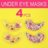 Under Eye Masks Pack – 4pc Clear Gel Eye Mask Patches with Colorful Fruit Prints for Depuffing and Smoothing Undereyes(Fruit)