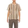 Forever 21 Men’s Multi-Striped Textured Shirt(Brown)