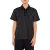 Forever 21 Men’s Pinstriped Polo Shirt(Black)