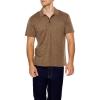 Forever 21 Men’s Textured Chevron Polo Shirt(Brown)