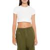 Forever 21 Women’s Cropped Crew Tee(White)