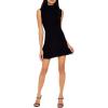 Forever 21 Women’s Mock Neck Mini Sweater Dress(Black)