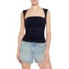 Forever 21 Women’s Ruched Sleeveless Top(Black)
