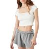 Forever 21 Womens Seamless Cropped Tee(White)
