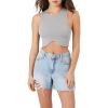 Forever 21 Women’s Seamless Ribbed Crop Top(Grey)