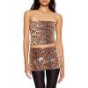 Forever 21 Womens Sequin Leopard Print Tube Top(Brown)
