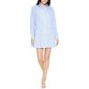 Forever 21 Womens Striped Poplin Shirt Dress(Light Blue)