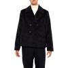 Forever 21 mens Notched Double-breasted Coat(Black)