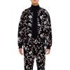 Forever 21 mens Sequin Floral Bomber Jacket(Black/Multi)