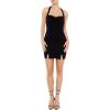 Forever 21 womens Halter M-slit Mini Dress(Black)