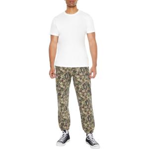 Forever 21 Men’s Camo Print Joggers(Olive/Multi)
