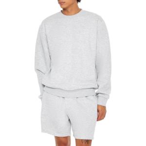 Forever 21 Men’s Drawstring Cotton-Blend SweatShorts(Heather Grey)