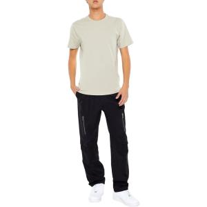 Forever 21 Men’s Mid-Rise Drawstring Cargo Joggers(Black)