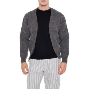 Forever 21 Mens Open-Front Cardigan Sweater(Gunmetal)