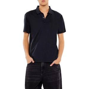 Forever 21 Mens Supima Cotton Slim Polo Shirt(Black)