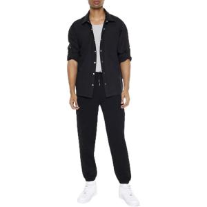 Forever 21 Men’s Textured Cargo Joggers(Black)