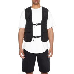 Forever 21 Men’s Utility Cargo Vest(Black)