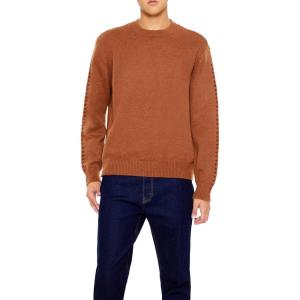 Forever 21 Men’s Whipstitched Crew Sweater(Brown)