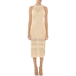 Forever 21 Women’s Crochet Sweater Midi Dress(Oatmeal)