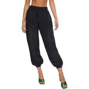 Forever 21 Women’s High-Rise Cargo Joggers(Black)