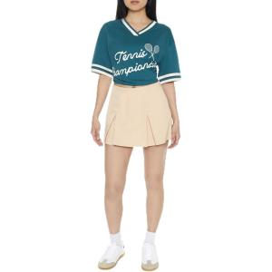 Forever 21 Women’s Pleated Mini Skirt(Oatmeal)