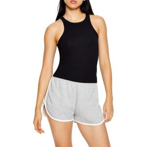 Forever 21 Womens Ribbed Racerback Tank Top(Black)