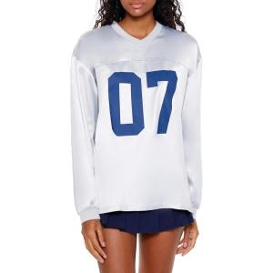 Forever 21 Women’s Satin West Coast 07 Tee(Grey)