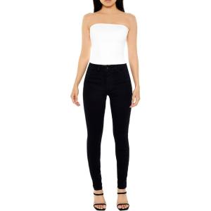Forever 21 Women’s Stretch-Denim Skinny Jeans(Black)