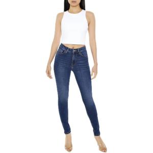 Forever 21 Women’s Stretch-Denim Skinny Jeans(Dark Denim)